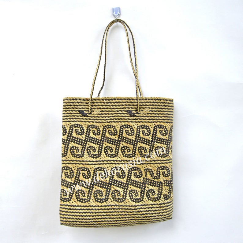Women Natural Woven Bag Medium Hand Bag - Ethnic Tribal - Type E | Woven Bag | Free Shipping